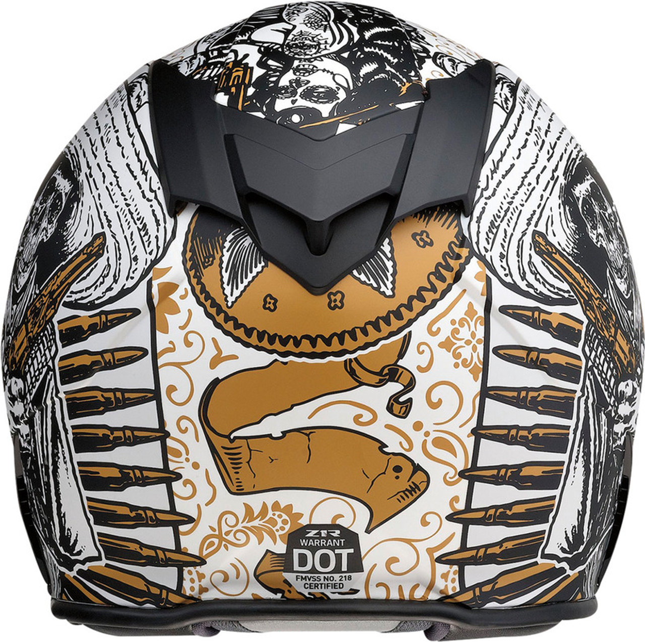 Z1R Warrant Helmet Sombrero White Gold