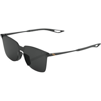 100% Legere Sunglasses Square Polished Black size  Smoke