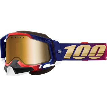 100% Racecraft 2 Snow United True Gold goggles