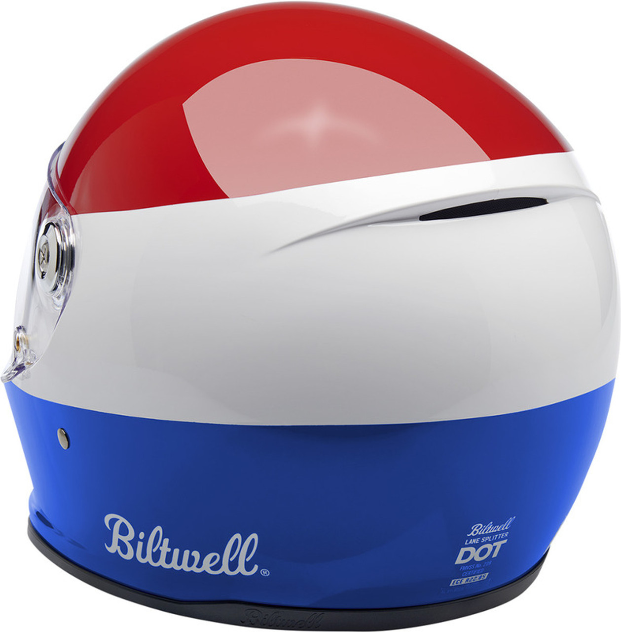 Biltwell Lane Splitter Helmet Gloss Podium Red White Blue