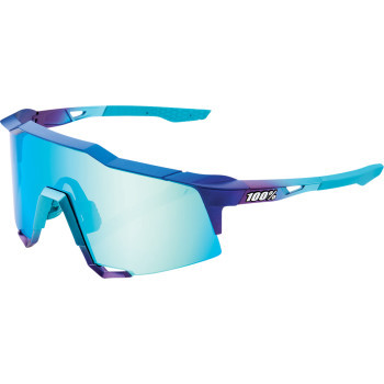 100% Speedcraft Sunglasses Metallic Blue size  Blue Mirror