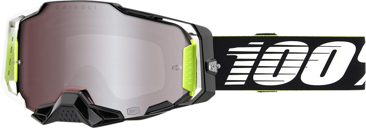 100% Armega RACR HiPER Silver Mirror goggles