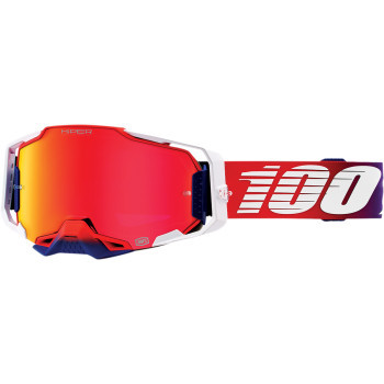 100% Armega Goggles Factory HiPER Red Mirror