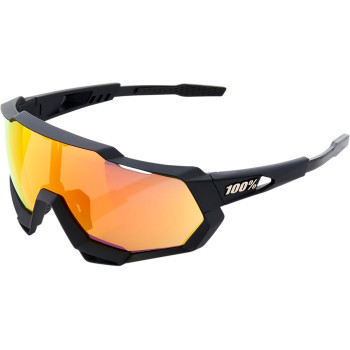 100% Speedtrap Sunglasses Black size  Red