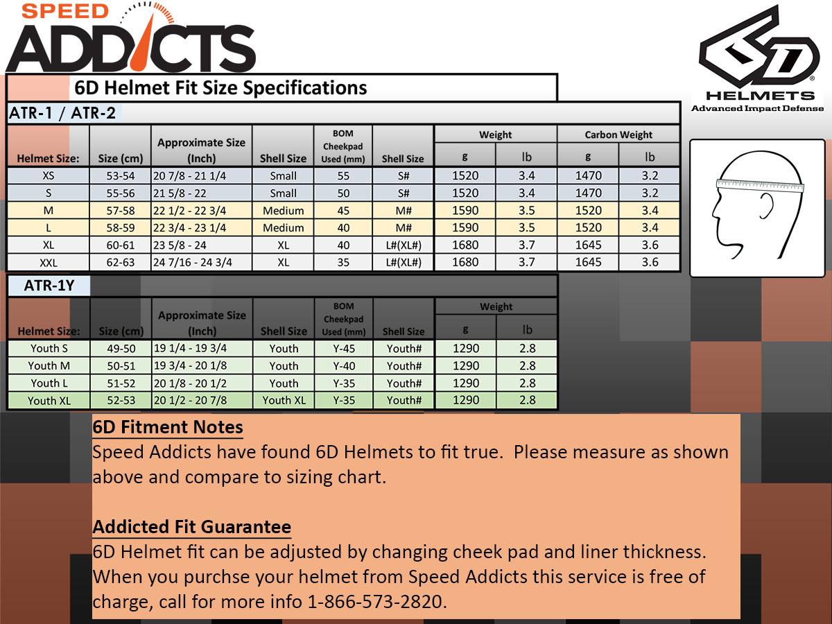 6D ATR-2Y Target Neon Orange Helmet