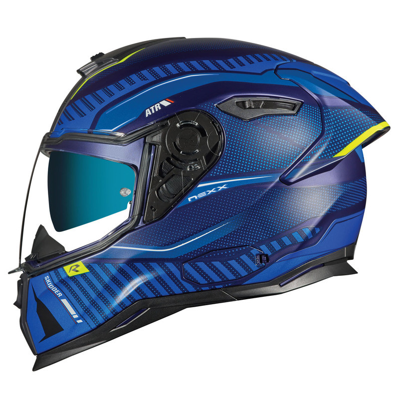 Nexx SX100R Skidder Blue Yellow Helmet