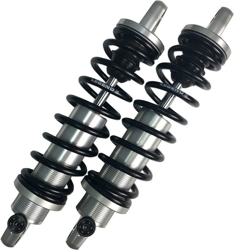 Legend Suspension REVO-A Adjustable Clear Anodized Shocks Harley Sportster 13" '04-'22 - 1310-1611