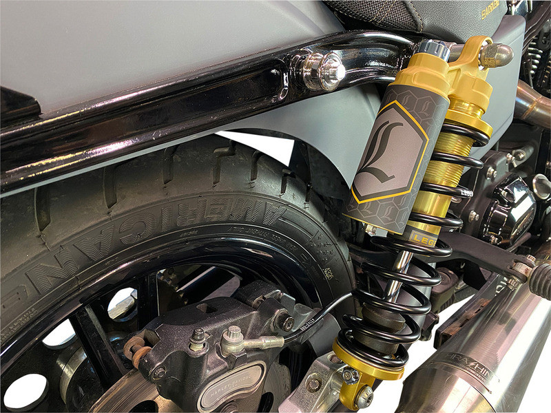 Legend Suspension REVO ARC Piggyback Heavy-Duty Gold Shocks Harley FXR 13" '84-'00 - 1310-1923