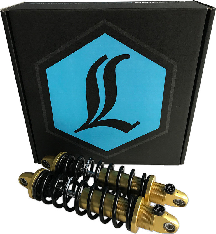 Legend Suspension REVO-A Adjustable Gold Shocks Harley Sportster 13" '04-'22 - 1310-1748