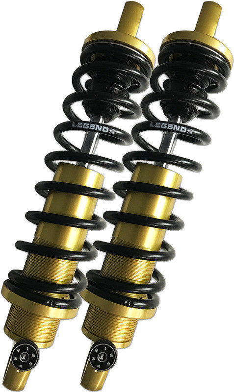 Legend Suspension REVO-A Adjustable Gold Shocks Harley Sportster 13" '04-'22 - 1310-1748