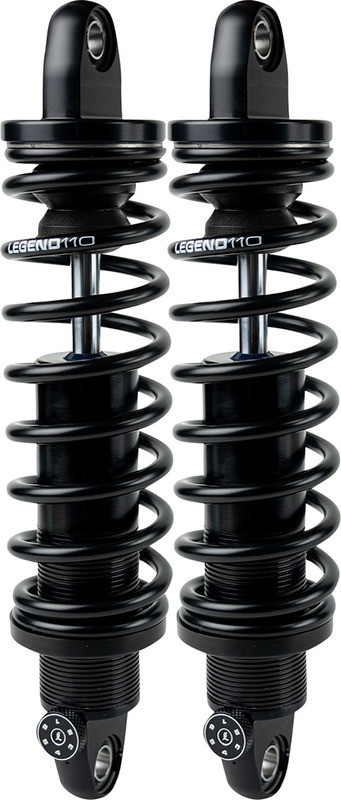 Legend Suspension REVO-A Adjustable Black Shocks Harley Sportster 12" '04-'22 - 1310-1118