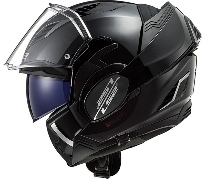 LS2 Valiant II Solid Gloss Blackout Modular Helmet