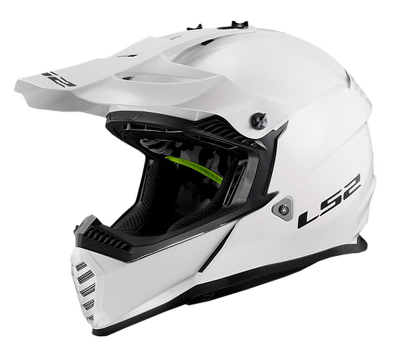 LS2 Gate Solid Gloss White Helmet