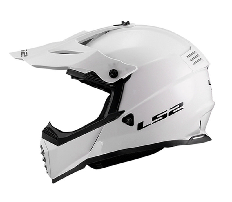 LS2 Gate Solid Gloss White Helmet