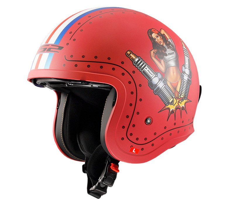 LS2 Spitfire Spark Chili Pepper Red Helmet