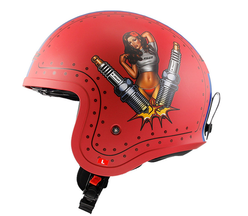 LS2 Spitfire Spark Chili Pepper Red Helmet