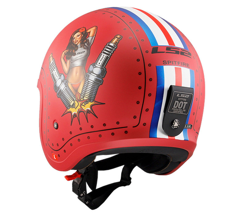 LS2 Spitfire Spark Chili Pepper Red Helmet