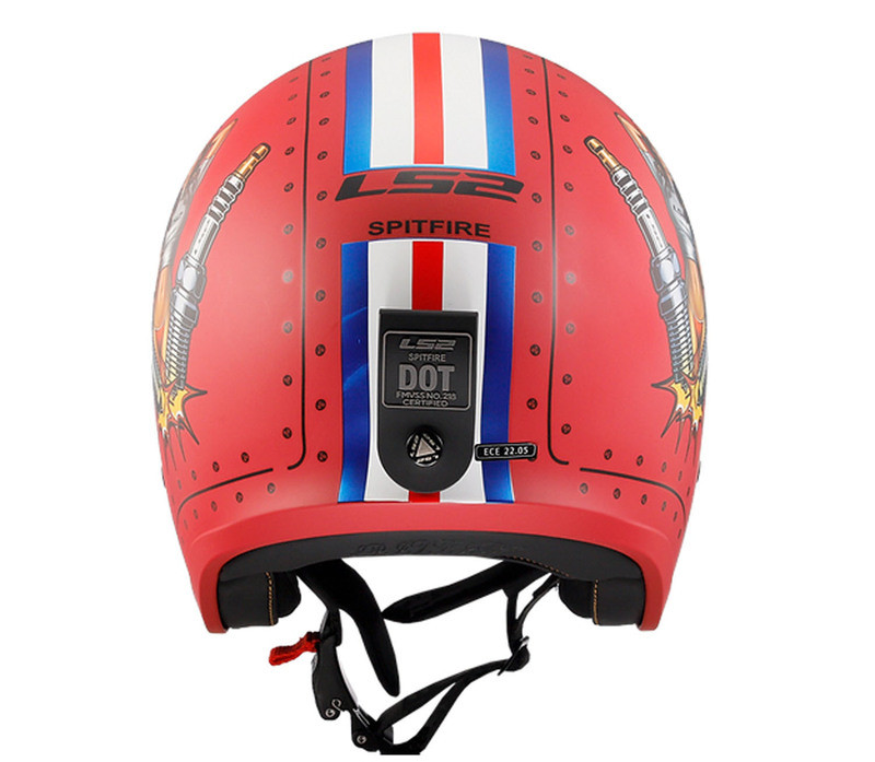 LS2 Spitfire Spark Chili Pepper Red Helmet