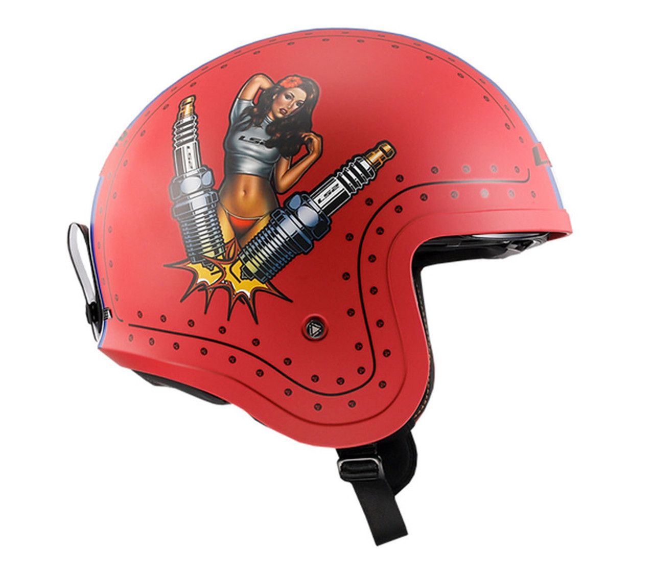 LS2 Spitfire Spark Chili Pepper Red Helmet