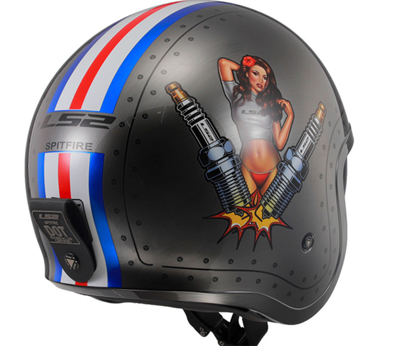 LS2 Spitfire Spark Brushed Alloy Helmet