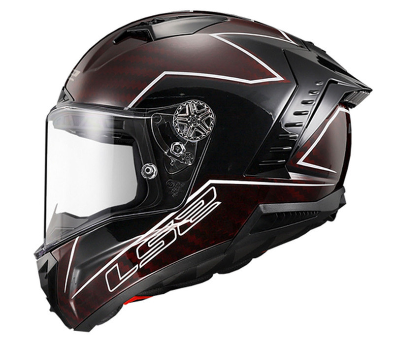 LS2 Thunder C Lightning Red Black Helmet