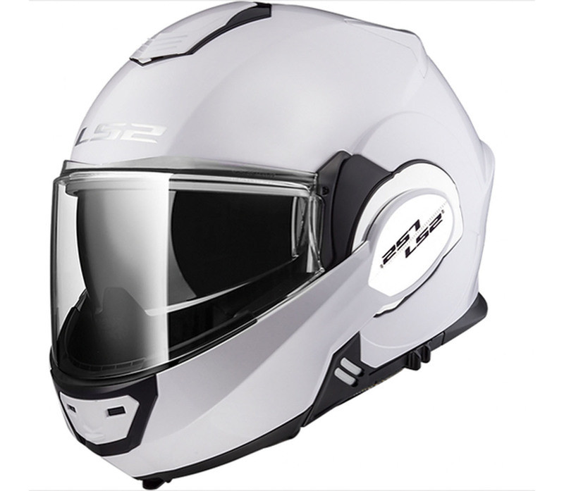 LS2 Valiant Solid Gloss White Modular Helmet - Speed Addicts
