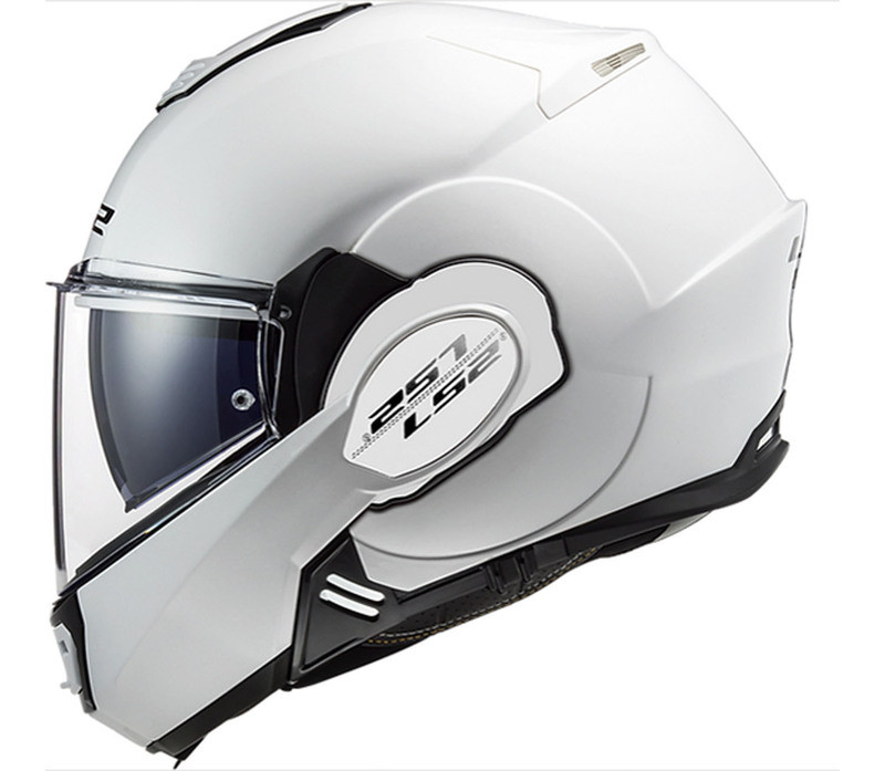 LS2 Valiant Solid Gloss White Modular Helmet - Speed Addicts