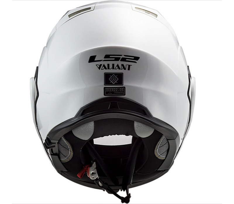LS2 Valiant Solid Gloss White Modular Helmet - Speed Addicts