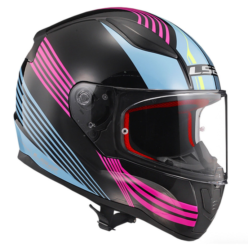 LS2 Rapid Rad Black Light Blue Pink Helmet