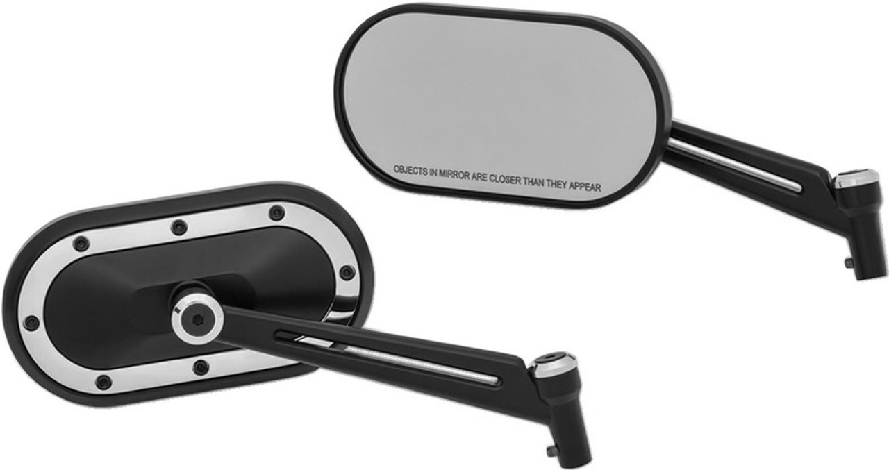 Kuryakyn Heavy Industry Mirrors Black/Chrome - 1766 - Speed Addicts