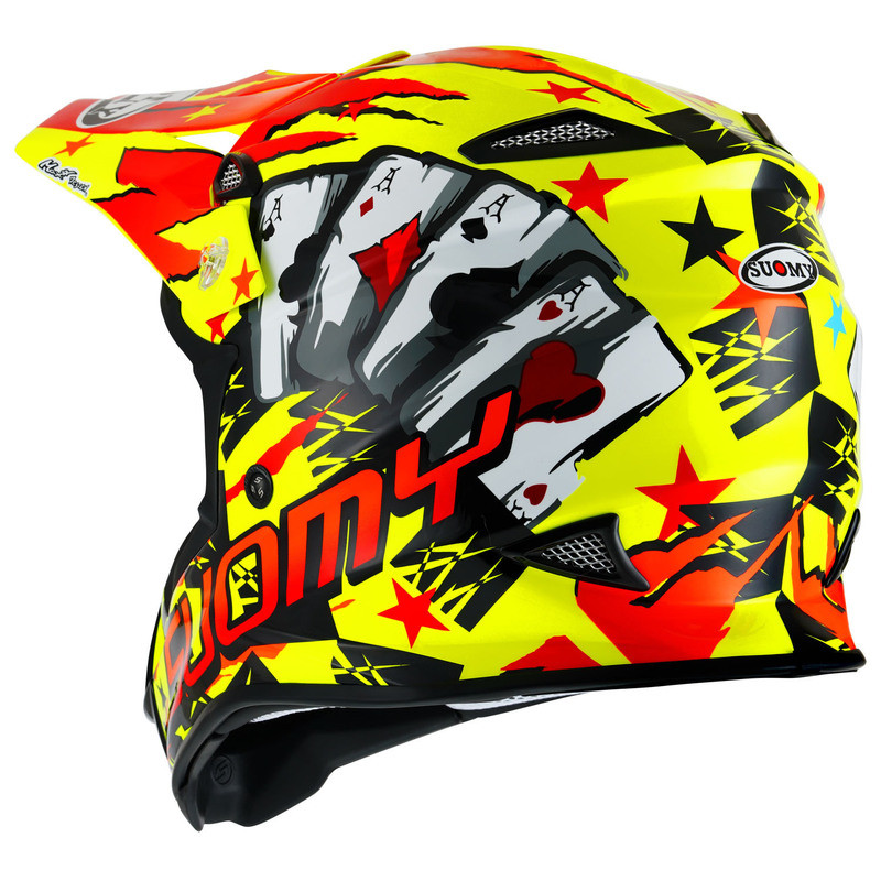 Suomy MX Jump Hazard Yellow Red Helmet