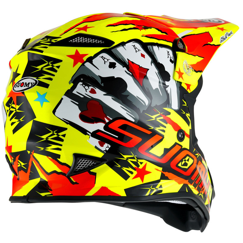 Suomy MX Jump Hazard Yellow Red Helmet