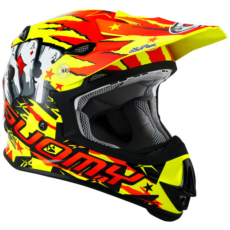 Suomy MX Jump Hazard Yellow Red Helmet