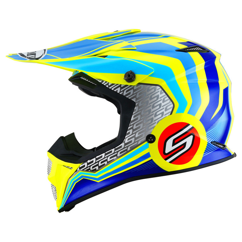 Suomy MX Speed Pro Forward Blue Yellow Helmet - Speed Addicts