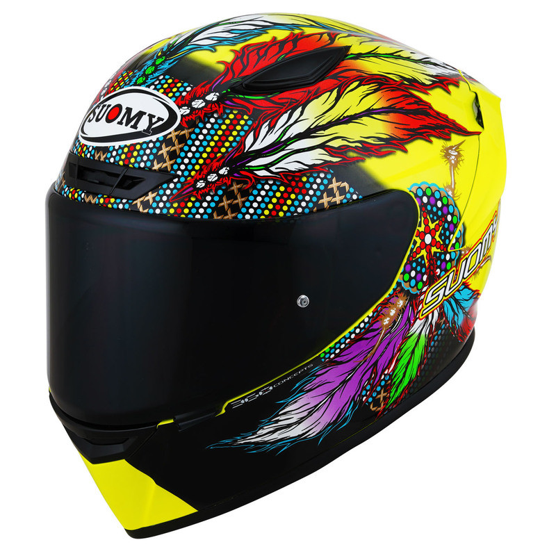 SUOMY TRACK-1 CHIEFTAIN【値下げ】 Suomy Track-1 Chieftain Yellow Helmet - Speed Addicts