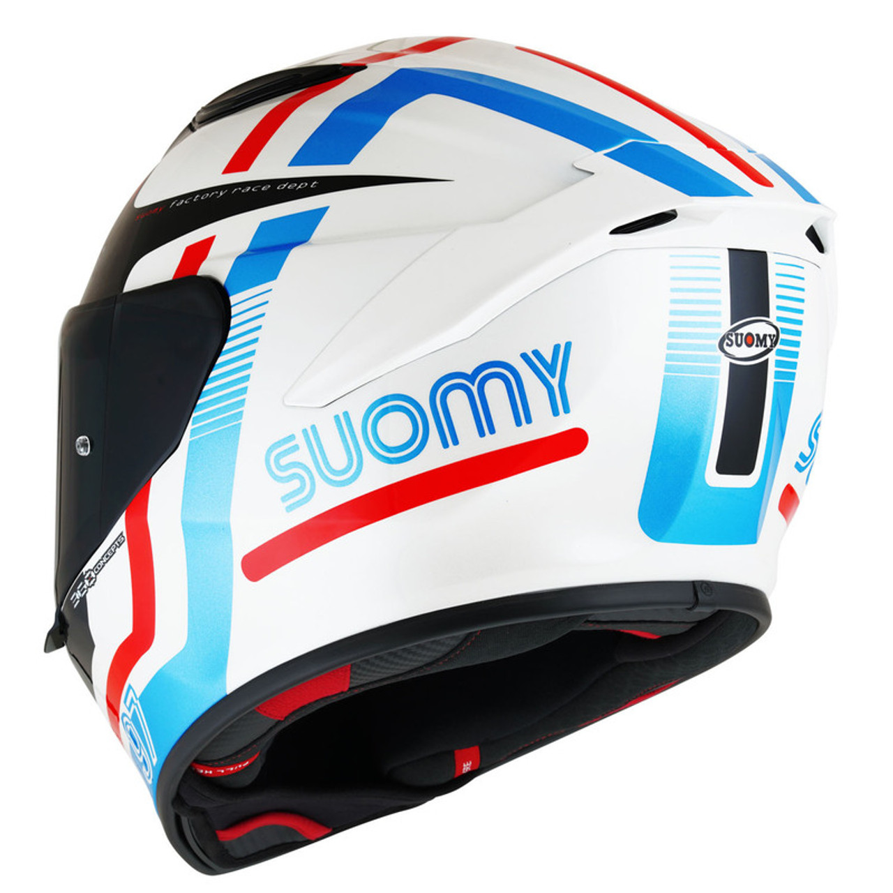 Suomy Track-1 97 White Red Blue Helmet