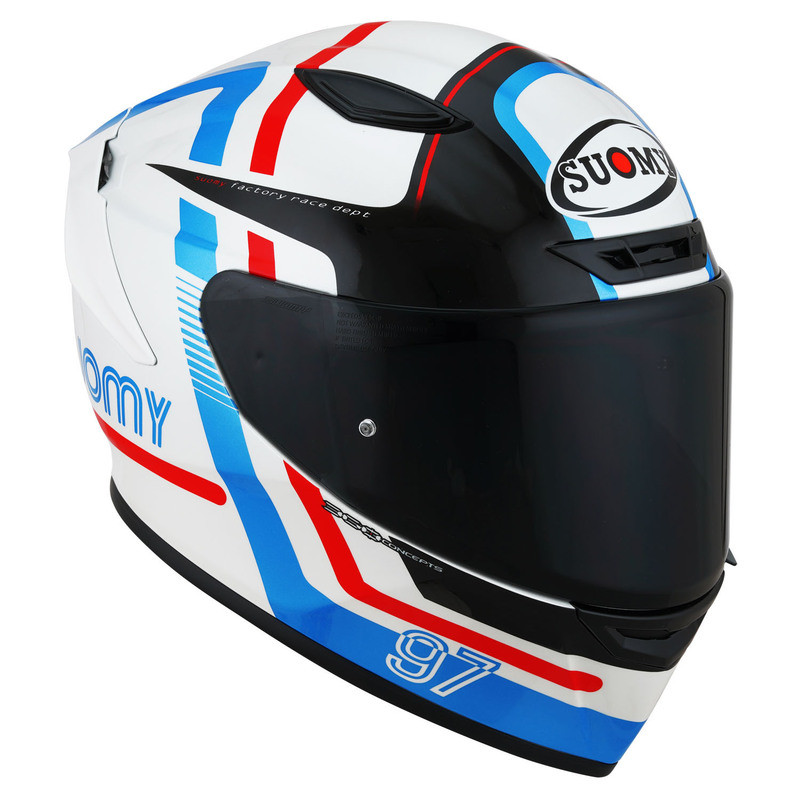 Suomy Track-1 97 White Red Blue Helmet