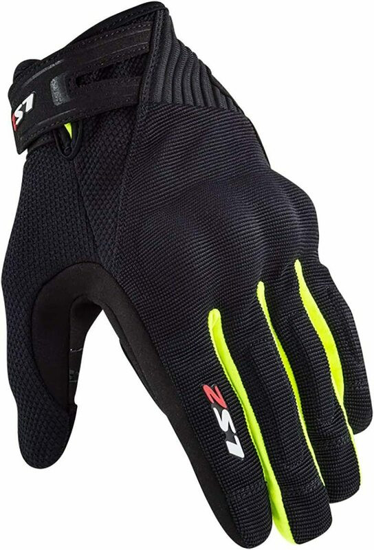 LS2 Dart 2 Touring Black Hi-Vis Yellow Glove