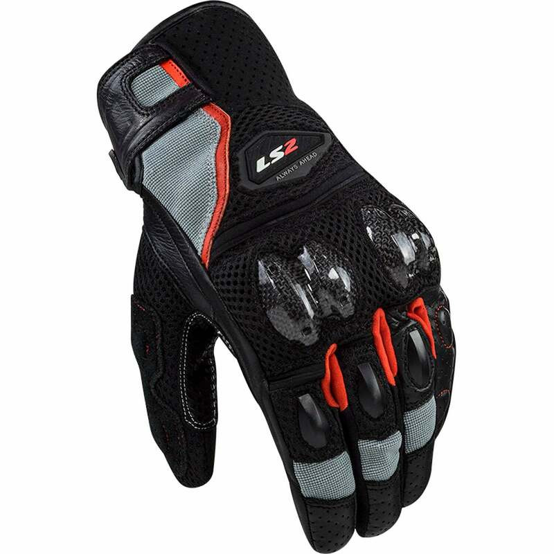 LS2 Spark II Air Men's Sport Black Gray Red Glove