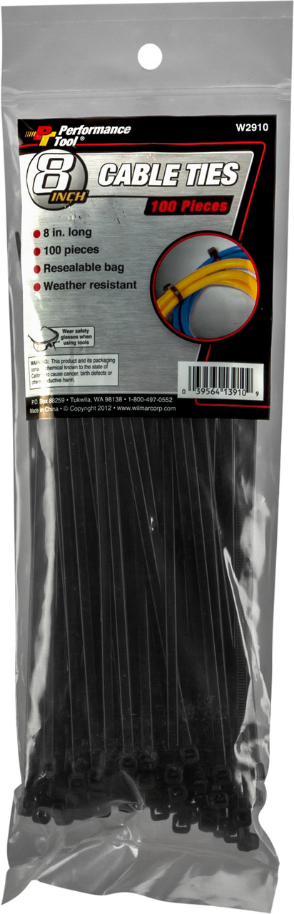 Performance Tool Cable Tie 8" 100/Pack - W2910