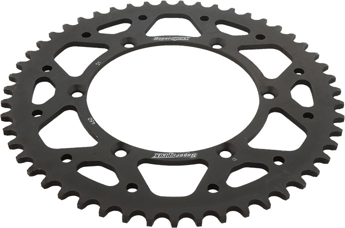 Supersprox Rear Sprocket Steel 51T-520 Blk Kaw - RFE-460-51-BLK