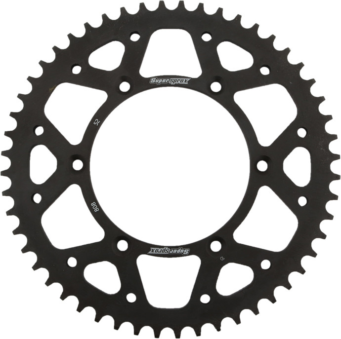 Supersprox Rear Sprocket Steel 52T-520 Blk Kaw/Suz - RFE-808-52-BLK