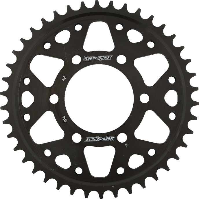 Supersprox Rear Sprocket Steel 42T-530 Blk Suz - RFE-816-42-BLK