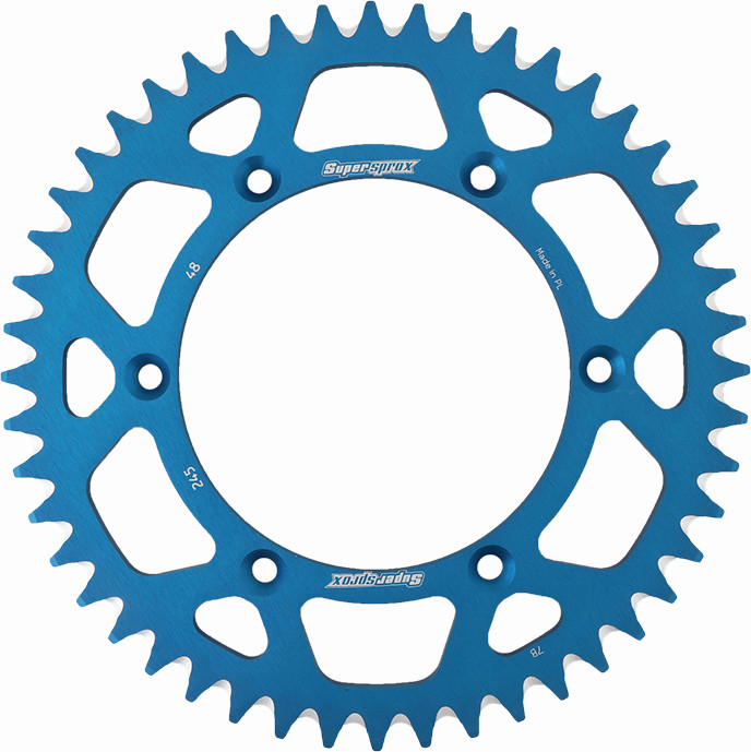 Supersprox Rear Sprocket Aluminum 48T-520 Blu Yam - RAL-245-48-BLU