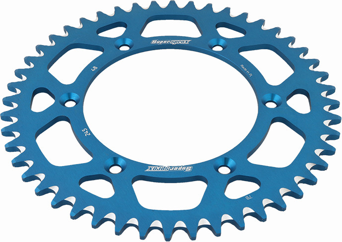 Supersprox Rear Sprocket Aluminum 48T-520 Blu Yam - RAL-245-48-BLU