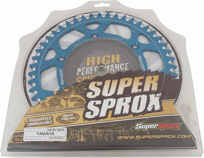 Supersprox Rear Sprocket Aluminum 48T-520 Blu Yam - RAL-245-48-BLU
