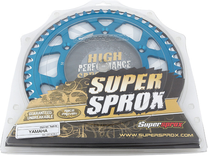Supersprox Rear Sprocket Aluminum 50T-520 Blu Yam - RAL-245-50-BLU
