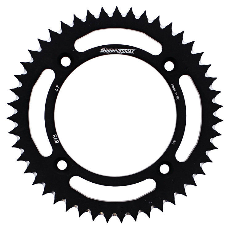 Supersprox Rear Sprocket Aluminum 47T-428 Blk Husq/Ktm - RAL-898-47-BLK