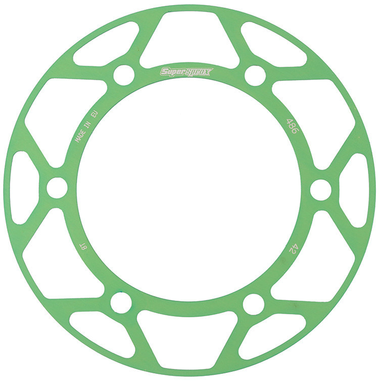 Supersprox Rear Edge Sprkt Color Disk Alu 42T-520 Grn Hon/Kaw/Suz/Yam - RACD-486-42-GRN