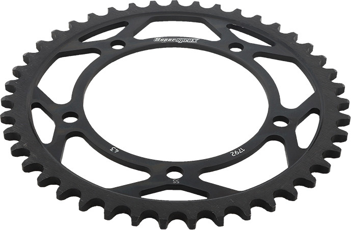 Supersprox Rear Sprocket Steel 43T-525 Blk Suz/Tri - RFE-1792-43-BLK